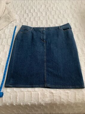 Talbots Dark Blue Denim Mini Skirt